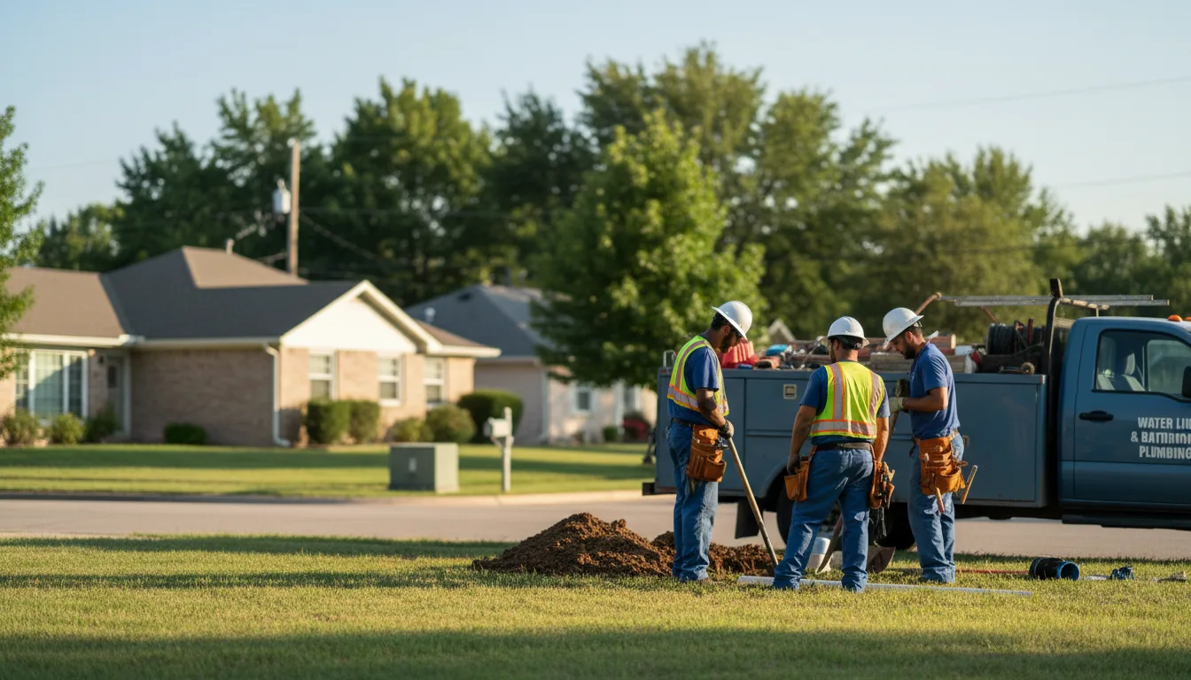 Residential water line and bathroom plumbing service in Crossroads, NM